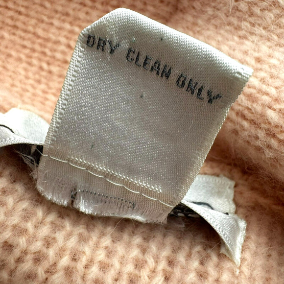 SIDEFFECTS Women's Medium Vintage Pink Lambswool Angora Knit Cardigan Sweater - Picture 5 of 9